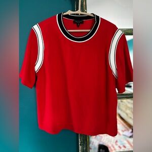 Red Women's rag & bone Top with Black and White Accents